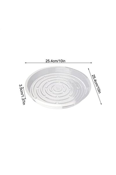 Choice 10 inches 5Pcs Plant Pot Tray Clear 6/8/10/Inch Plastic Plant Saucers ...