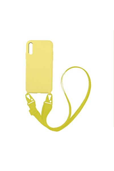Sonique Θήκη Σιλικόνης με Strap CarryHang Samsung Galaxy A70/A70s Κίτρινο