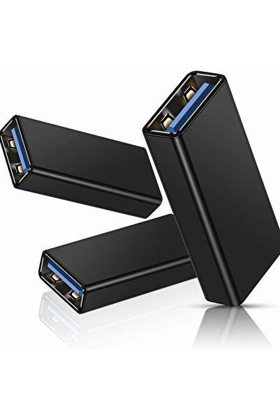 Choice محول USB أنثى إلى أنثى أسود (3 قطع)، موصل كابل USB 3.0 إلى Type-A أنثى...