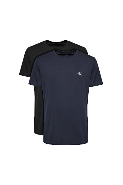 Calvin Klein Tricouri bărbătești cu mânecă scurtă, cu monogramă, pachet de 2,...