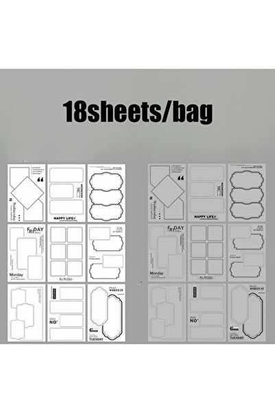 Choice3 S28875-4 Mr. Paper 18 قطعة/كيس ملصقات مقطوعة بالقالب ثنائية المواد بت...