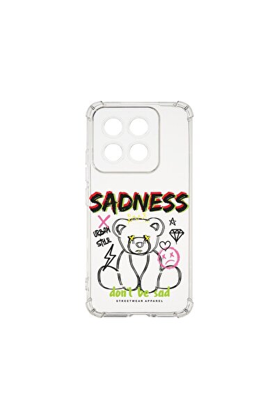 bestcase Калъф за Xiaomi 14T, BestCase® Anti Shock 1.5MM, Теди мече Тъга, Уда...