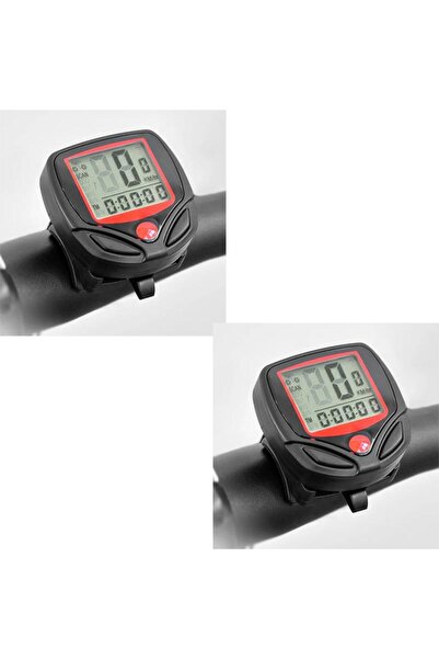 choice2 Black Red-2pcs 1/2/3PCS Waterproof Wired Digital Bike Ride Speedomete...