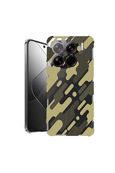 bestcase ¬Æ Husa pentru Xiaomi 15, Anti Shock 1.5MM, Green Camouflage, Protec...