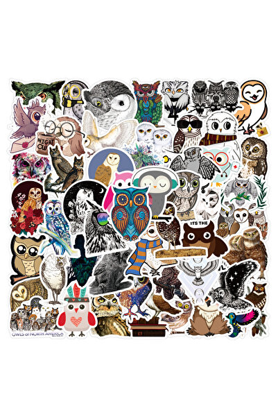 Choice1 50-Pack 50-Pack Animal Owl Graffiti Stickers Waterproof Cartoon Decal...
