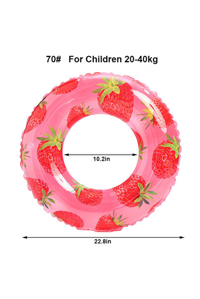 choice2 70-For 20-40kg 1 Pcs Strawberry Swim Tube Inflatable Pool Float Pool ...