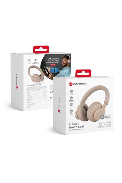 Forcell F-AUDIO căști wireless cu anulare a zgomotului (ANC), control prin at...