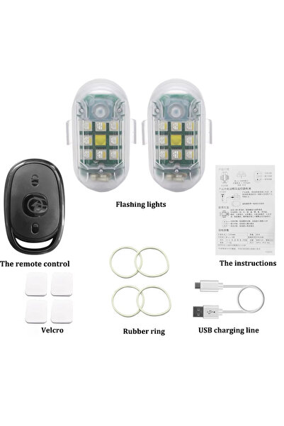 Choice1 2Pcs And Remote Led Motorcycle Drone Strobe Warning Light Flashing Li...