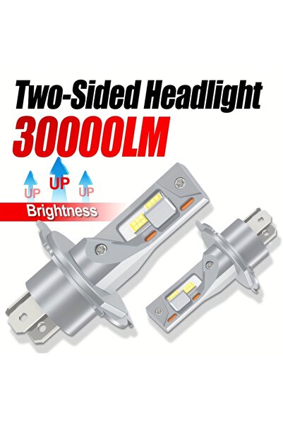 Choice4 H1 6000K Cold White 2PCS LED Car Headlights 30000LM Bright White 6000...
