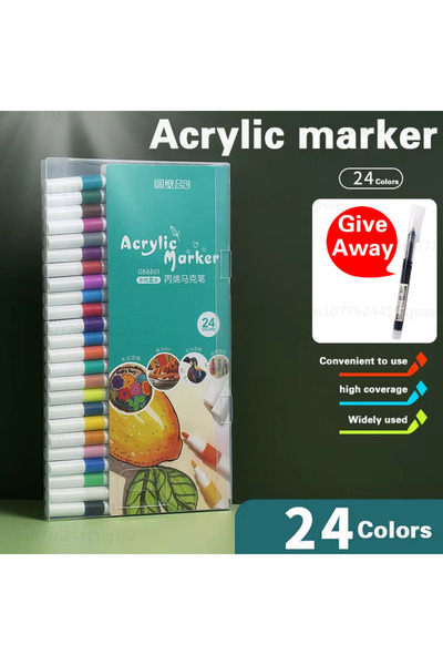 Choice3 24 colors Acrylic Marker 12-80 Colors Pen Set for Draw Sketching Pain...