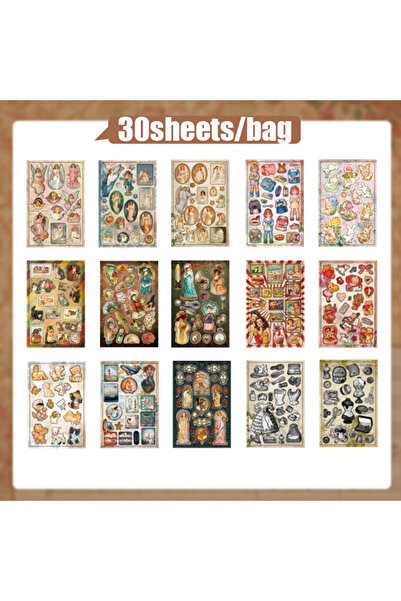 Choice1 S29525-2 Mr. Paper 30 قطعة كتاب ملصقات بتصميم عتيق، سلسلة جولة مدينة ...