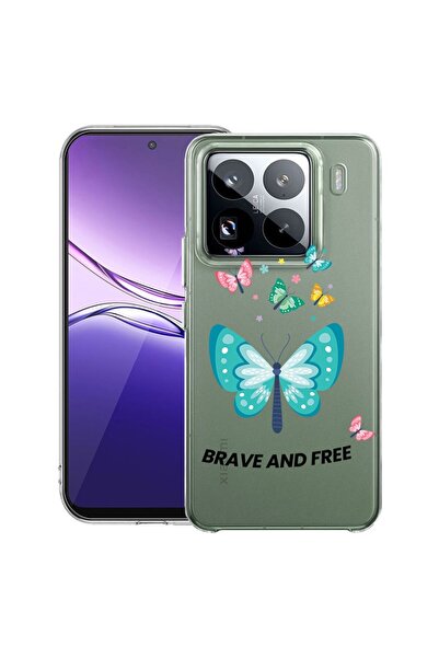 bestcase ¬Æ Husa Clear Slim Silicon Compatibila cu Xiaomi 15, Butterflies, 20...