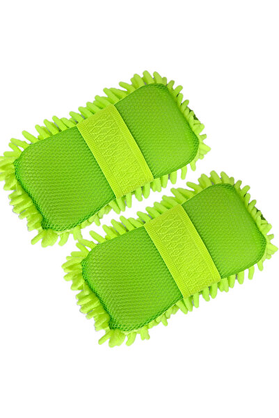 Choice green 2pc 1/3PC Chenier Car Wash Sponge Gloves Microfiber Car Washer S...