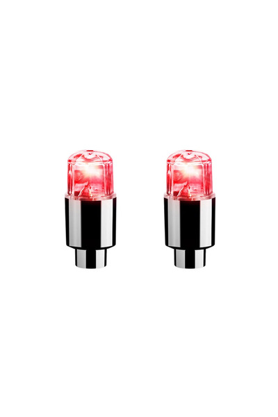 Choice أغطية صمامات إطارات LED حمراء (قطعتان/4 قطع) مع أضواء، أغطية صمامات هو...