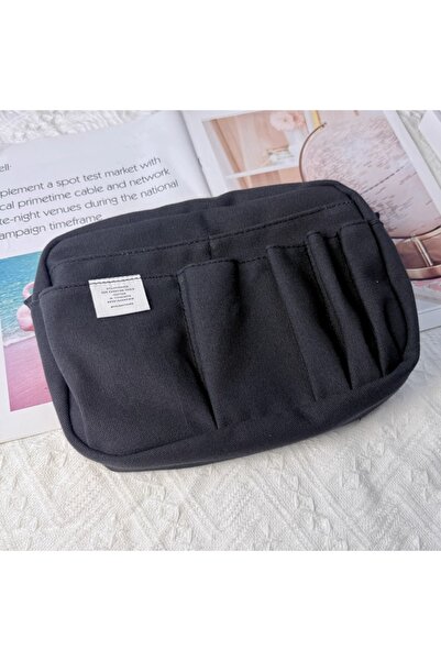 Choice5 Black-M Large Capacity Canvas Storage Bag Simple Design For High Scho...