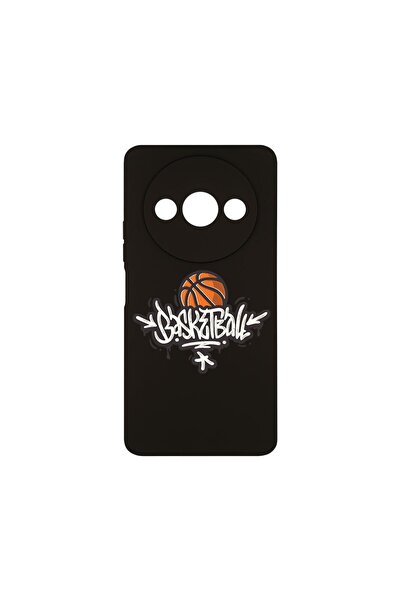 bestcase Премиум силиконов калъф, съвместим с Xiaomi Redmi A3, Баскетбол, Тън...