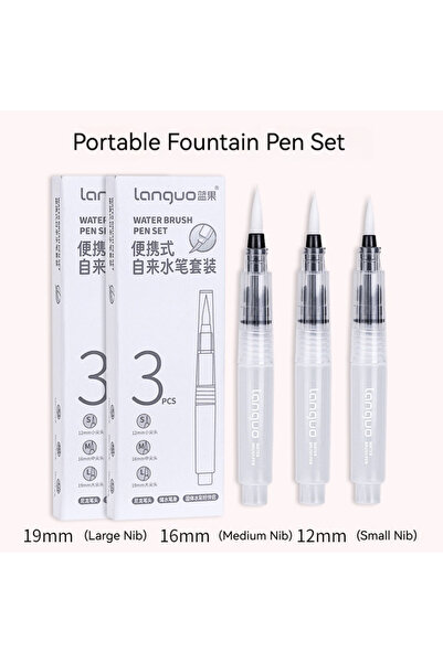 Choice1 6PCS Languo 3/6pcs Watercolor Brush Pen Set Empty Refill Painting Wat...