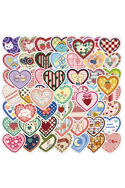 Choice 56pcs 56Pcs Vintage Heart Graffiti Stickers Cartoon Love Decals Waterp...