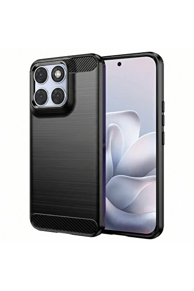 Techsuit Husa pentru Motorola Edge 70 Fusion, Carbon Silicone, protectie anti...