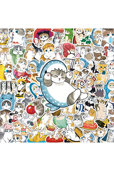 Choice3 50pcs 10/50/100/200pcs Funny Cat MEME Graffiti Stickers Cute Cartoon ...