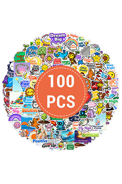 Choice 100 قطعة - TZ-463 100 قطعة ملصقات تحفيزية لطيفة على شكل حيوانات، ملصقا...