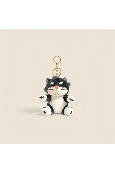 Choice Gray Cute Lucifer Cat Keychain Anime Movie Stuffed Doll Soft Lucifer C...