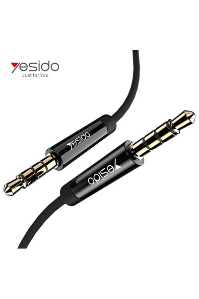 Yesido YAU15 Καλώδιο AUX Nylon Braided 3.5mm male - 3.5mm male 2m Μαύρο