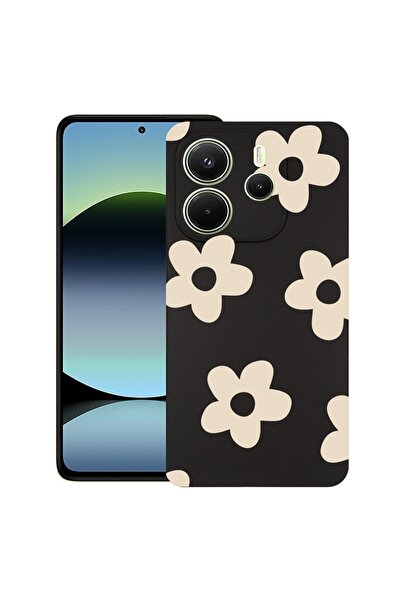 bestcase ¬Æ Husa pentru Xiaomi Redmi Note 14, Retro Daisy, Slim Silicon 0.8MM...