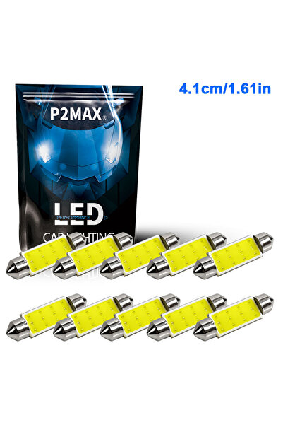 Choice 10 قطع 41 مم 10 قطع مصابيح LED فائقة القوة على شكل فيستون COB للقراءة ...