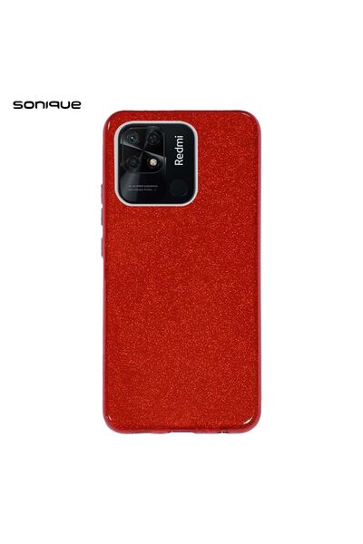 Sonique Θήκη Σιλικόνης Shiny Xiaomi Redmi 10C Κόκκινο