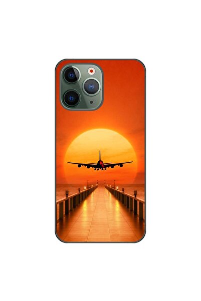 OEM Husa compatibila cu Apple iPhone 11 Pro Silicon Gel Tpu Model Airplane Su...