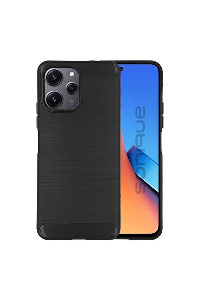 Sonique Θήκη Σιλικόνης Carbon Brushed Xiaomi Redmi 12 4G / Redmi 12 5G Μαύρο