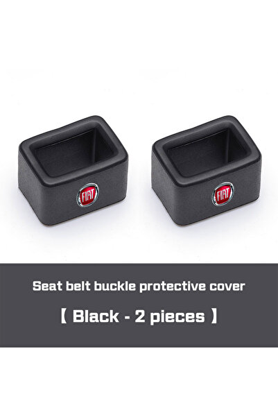 choice2 FIAT For Fiat 2pc Black Car Seat Belt Buckle Protector Anchor Socket ...