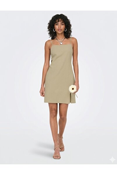 ARDSU Onlcaro-Jakiri Linen-Blend Summer Mini Dress