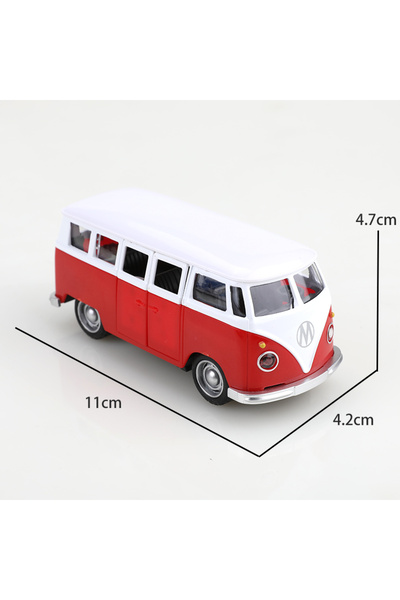 Choice T1 Red White (Bagged) 1:38 Classic Alloy T1 Bus, Retro and Exquisite, ...