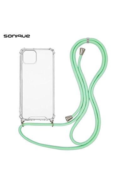 Sonique Θήκη Σιλικόνης με Κορδόνι Armor Clear Apple iPhone 14 Plus Βεραμάν