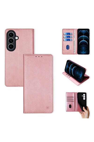 Sonique Θήκη Πορτοφόλι Vintage Magnet Wallet Samsung Galaxy S26 Plus Ροζ Χρυσό