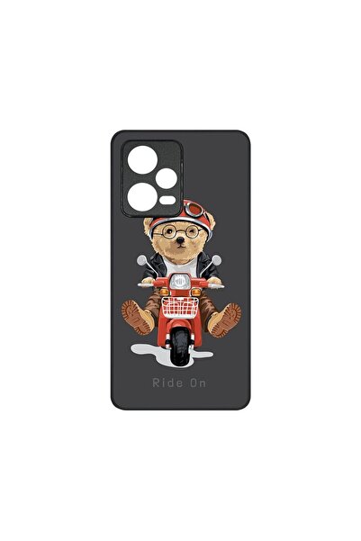bestcase Тънък стъклен калъф, съвместим с Xiaomi Redmi Note 12 5G, Мече ездач...