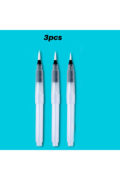 Choice1 3pcs Brush 150mm 3-18 watercolor brush set, white nylon, with water s...