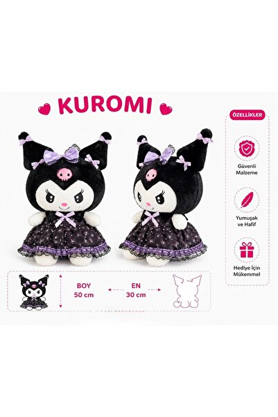 KidzFun Peluş Oyuncak Kuromi 50 cm