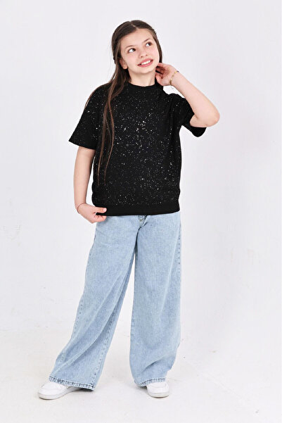 MODANINO Girl's 2-Piece Jean Set (Pants+Blouse) 7-12 Years 12666