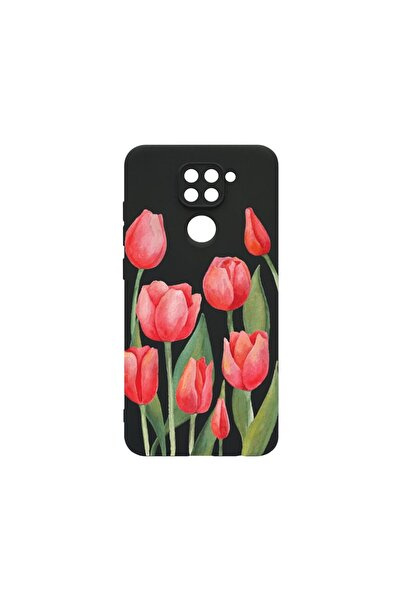 bestcase Тънък силиконов калъф 0.8ММ, съвместим с Xiaomi Redmi Note 9, Червен...