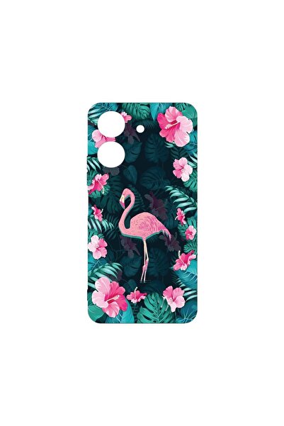 bestcase Тънък силиконов калъф 0.8ММ, съвместим с Xiaomi Redmi 13C, Фламинго,...