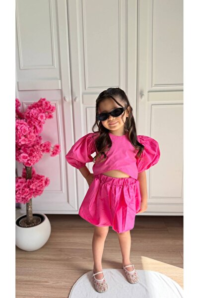 ARBİ kids Costum elegant de sărbătoare pentru fete, cu fustă din țesătură lyc...