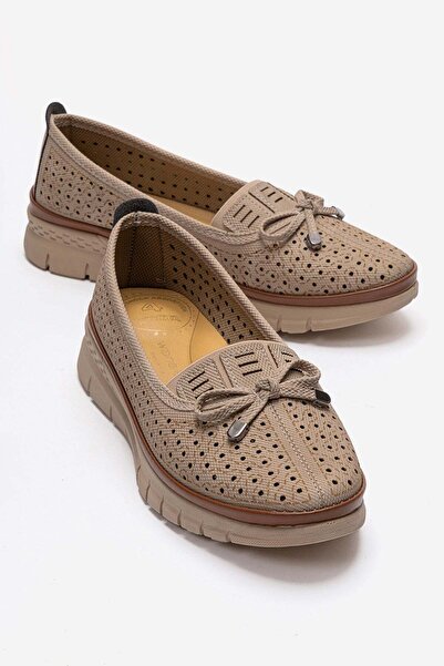 CCWAY AYAKKABI Pantofi casual elastici pentru femei CREAM