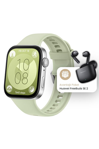 Huawei Watch Fit 3 Yeşil + Freebuds SE 2 Siyah Avantajlı Paket