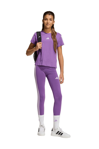 adidas Mor Kız Çocuk T-Shirt KE3011 JG 3S TEE 160