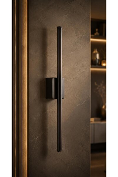astricon Modern Dekoratif Led SİYAH Duvar Aplik Uzun Çubuk Led Tekli 75 Cm Gü...