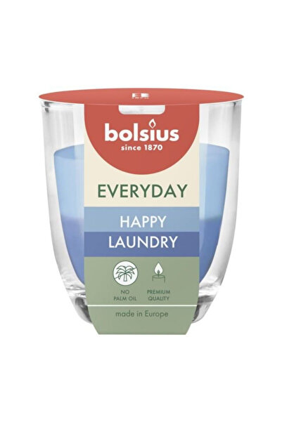 Bolsius Lumanare parfumata in pahar 2 culori Happy Laundry, 21h