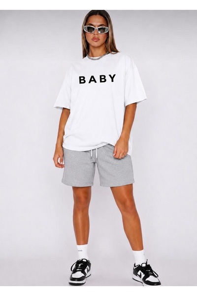 FAEL LİFE SET UNISEX CU TRICOU ȘI PANTALONI SCURȚI CU IMPRIMEU PENTRU BEBELUȘ...